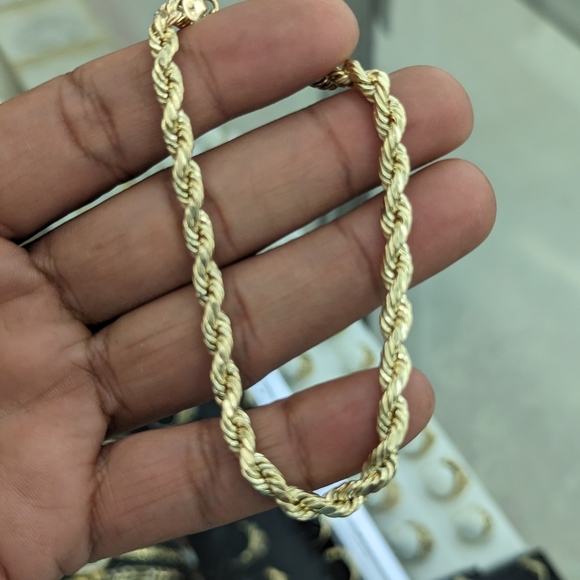 10kt Real Gold Rope Bracelet 5.5 mm 9 Inches